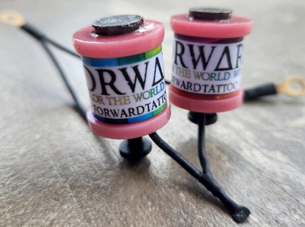 1" 8 Wrap Pink Forward Tattoo Shorty Coil Set