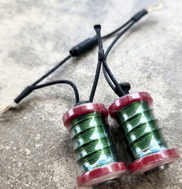 1.25" 7.5 Wrap Maroon Clear Tattoo Machine Coil Set