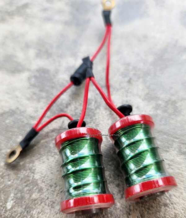 1.25" 7.5 Wrap Red Clear Red Tattoo Machine Coil Set
