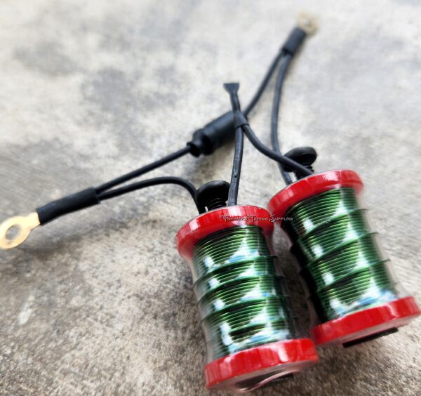 1.25" 7.5 Wrap Red Clear Tattoo Machine Coil Set