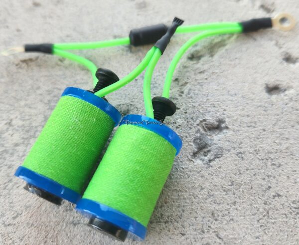 1.25" 8 Wrap Blue Neon Lime Coil Set