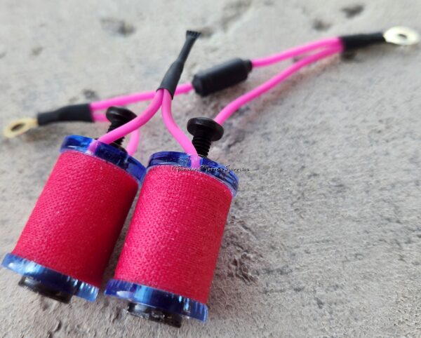 1.25" 8 Wrap Light Blue Neon Pink Coil Set