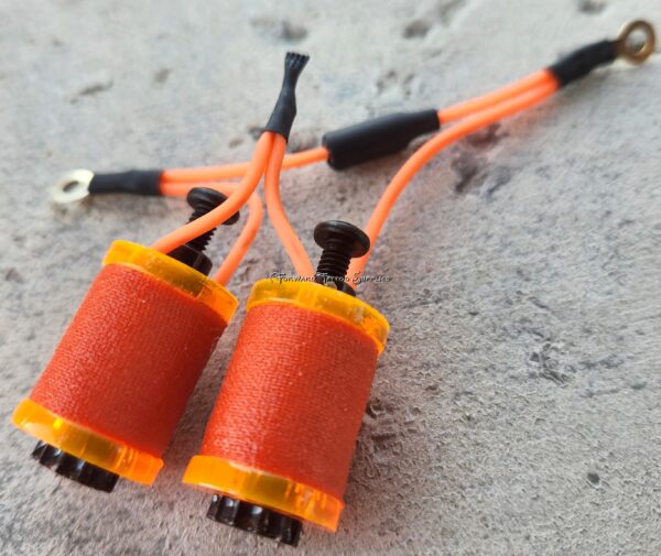 1.25" 8 Wrap Transparent Neon Orange Coil Set