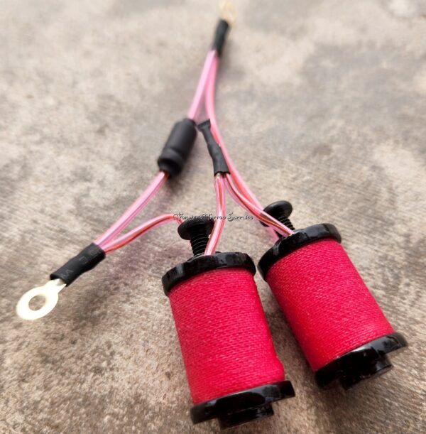 1.25" 8 Wrap Black Hot Candy Pink Coil Set