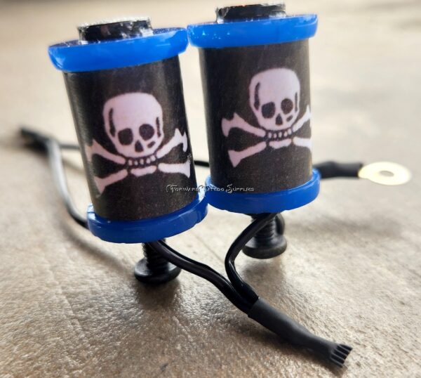 1.25" 8 Wrap Blue Jolly Roger Candy Black Coil Set