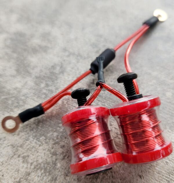 1" 7.5 Wrap Red Candy Red Clear Shorty Coil Set