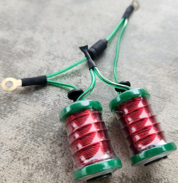 1.25" 7.5 Wrap Green Red Wire Candy Green Tattoo Machine Coil Set