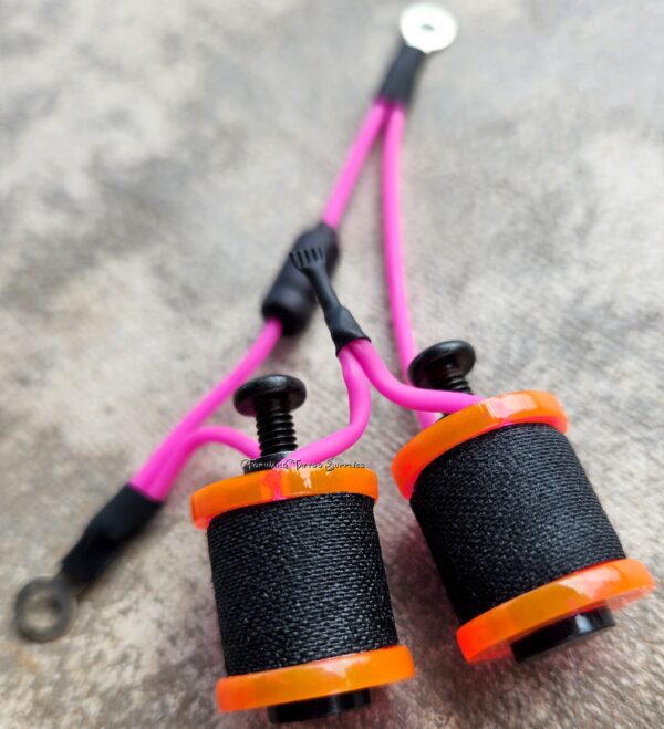 1" 8 Wrap Chameleon Pink Black Neon Shorty Coil Set
