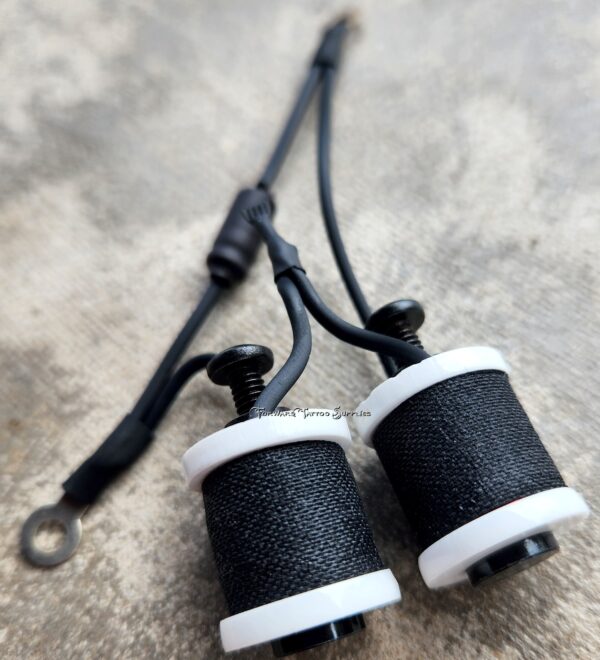 1" 8 Wrap White Black Shorty Coil Set