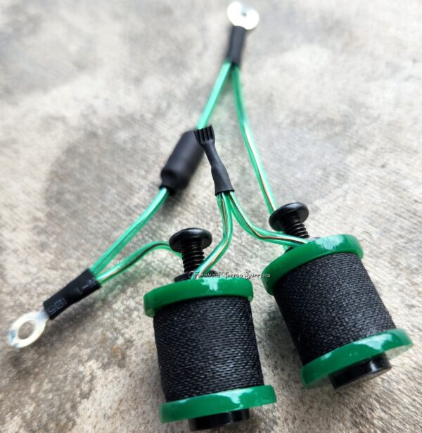 1" 8 Wrap Green Black Candy Green Shorty Coil Set