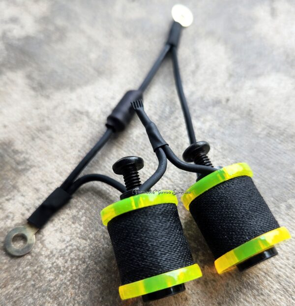 1" 8 Wrap Transparent Yellow Black Shorty Coil Set