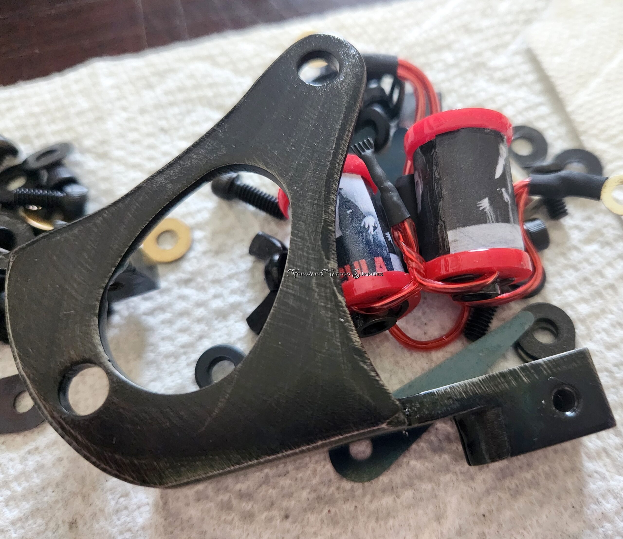 Blackened Distressed Jensen Color Packer Tattoo Machine - Forward Tattoo