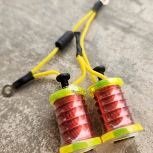 1.25" 7.5 Wrap Neon Yellow Clear Tattoo Machine Coil Set