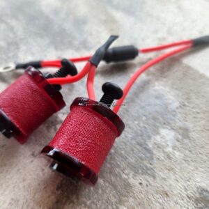 1" 8 Wrap Crimson Neon Red Shorty Coil Set