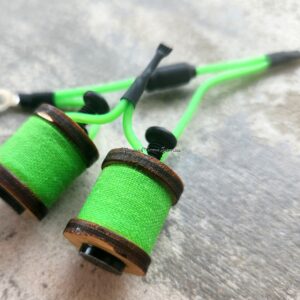 1" 8 Wrap Wood Neon Lime Shorty Coil Set