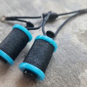 1.25" 8 Wrap Turquoise and Black Coil Set