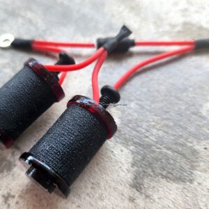1.25" 8 Wrap Crimson Black Neon Red Coil Set