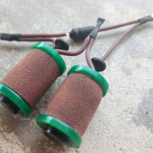 1.25" 8 Wrap Green Brown Leather Coil Set