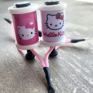 1.25" 8 Wrap White Hello Kitty Pink Coil Set