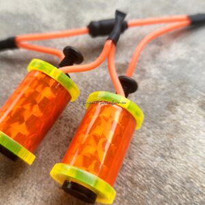 1.25" 8 Wrap Transparent Yellow Washers Neon Orange Prism