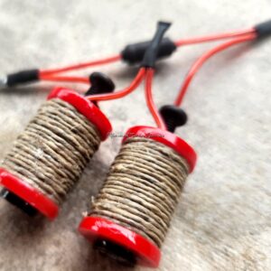 1.25" 8 Wrap Red Twine Neon Red Coil Set