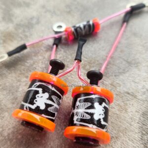 1" 8 Wrap Chameleon Pink Skeleton Separate Cap Coil Set