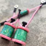Dual green coils with pink mounts