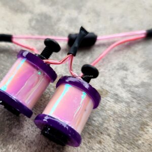 1" 8 Wrap Purple Mirror Candy Pink Shorty Coil Set