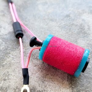 1.25" 10 Wrap Turquoise Hot Pink Candy Single Coil