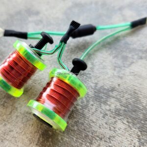 1" 7.5 Wrap Lime Red Wire Green Candy Shorty Coil Set