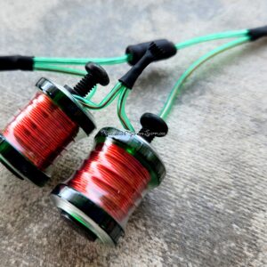 1" 7.5 Wrap Hunter Clear Candy Green Red Shorty Coil Set