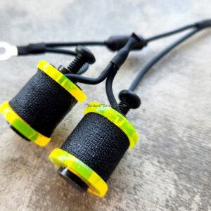 1" 8 Wrap Transparent Yellow Black Shorty Coil Set