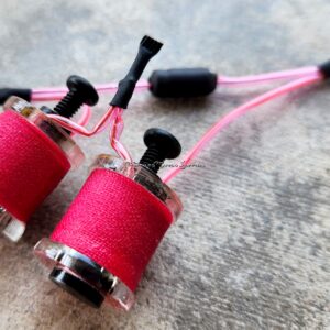 1" 8 Wrap Clear Hot Pink Candy Shorty Coil Set