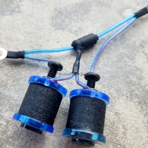 1" 8 Wrap Light Blue Black Candy Coil Set