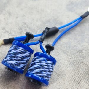 1" 8 Wrap True Blue Navy White Twine Neon Blue Tattoo Machine Coil Set