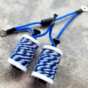 1.25" 8 Wrap White Twine Neon Blue Coil Set