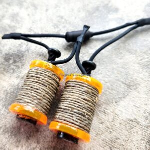 1.25" 8 Wrap Orange Twine Black Coil Set