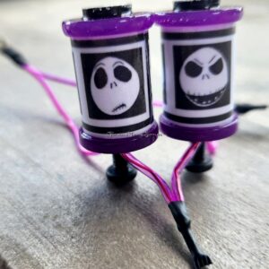 1.25" 8 Wrap Purple Jack Skellington Candy Coil Set