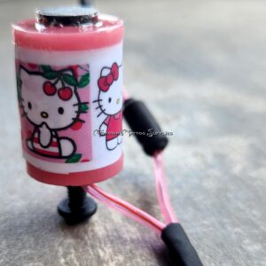 1.25" 10 Wrap Pink Hello Kitty Candy Single Coil