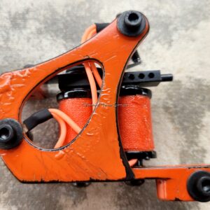 Orange & Black Distressed Jensen Liner Tattoo Machine