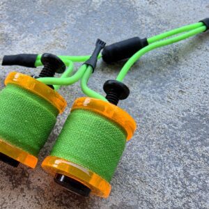 1" 8 Wrap Transparent Orange Neon Lime Coil Set