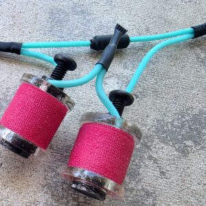 1" 8 Wrap Clear Hot Pink Turquoise Coil Set
