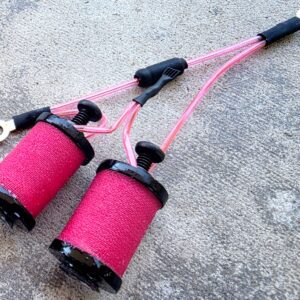 1.25" 8 Wrap Black Hot Pink Candy Coil Set