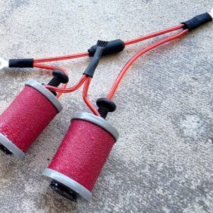 1.25" 8 Wrap Gray Red Candy Coil Set