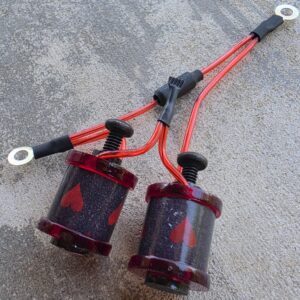 1" 8 Wrap Crimson Heart Candy Red Tattoo Machine Coil Set