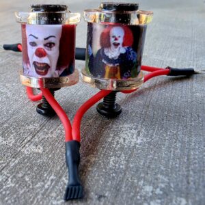 1" 8 Wrap Clear Tim Curry IT Neon Red Candy Coil Set