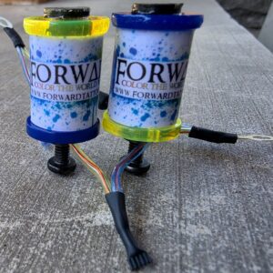 1.25" 8 Wrap Yellow Blue Forward Candy Coil Set