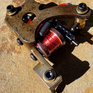 Old School Shorty Walker Liner Tattoo Machine Wood 7.5 Red Candy