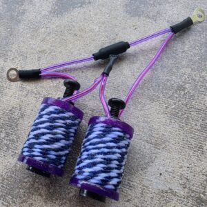 1.25" 8 Wrap Purple Navy White Twine Purple Candy Coil Set